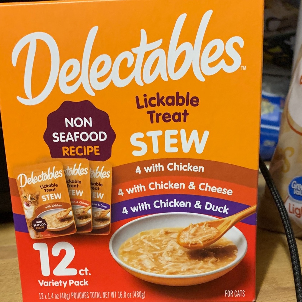 Delectables Lickable Treat Stew Variety Pack for Cats - 12 Count